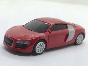 けB5☆ダイキャストプルバックカー ミニカー サントリーコーヒーボス アウディコレクション Audi R8 BOSS レッド 全長約81mm パーツ欠損有