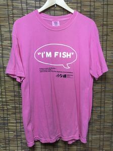 ■FISHMANS フィッシュマンズ / 半袖Tシャツ ピンク L 試着のみ 検) 野外フェス ハナレグミ クラムボン ポラリス