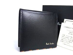 ■新品■未使用■ Paul Smith ポールスミス レザー コインケース コインパース 小銭入れ メンズ ブラック系 AX6929