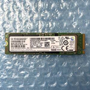 SAMSUNG 512GB×1枚 SSD M.2 PCIe NVMe 中古動作品 正常 100% 【M-605】