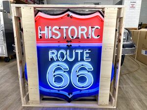 ネオンサイン 特大サイズ ルート66 ROUTE66　アメリカ雑貨 アメリカンガレージ　アメリカ直輸入　GMオフィシャルライセンス商品　即納可能