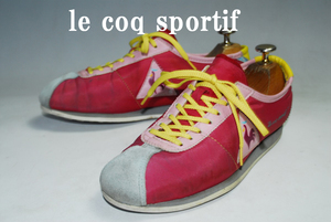 DSC7156◆驚愕の最終価格！他で出品中！早い者勝ち！ルコック◆le coq sportif/ピンク/23.5㎝/ロー◆履き心地抜群！存在感抜群！注目の１足