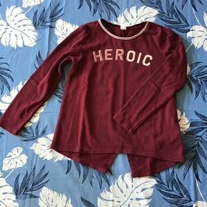 OLD NAVY オールドネービー　　L(10ー12) 長袖　Tシャツ　トレナー　ワインレッド