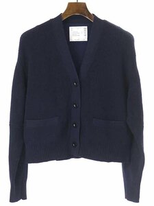 sacai サカイ 23SS Classic Cardigan ドッキングデザインカーディガン ネイビー サイズ：1