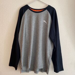 プーマ　PUMA ロンT 長袖Tシャツ　ブラック　グレー　150 ジュニア　キッズ　男の子