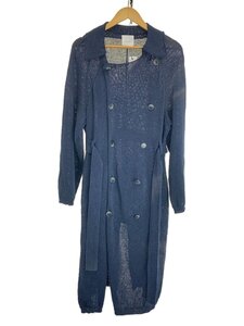 Kota Gushiken◆SS21 KNITTED WASHI TRENCH COAT/トレンチコート/ネイビー