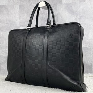 美品 ルイヴィトン LOUISVUITTON ポルトドキュマン ヴォワヤージュ ダミエ アンフィニ ビジネスバッグ ブリーフケース メンズ オールレザー