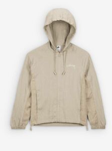 NIKE x Stussy 2024コラボコレクション リネン フルジップ シェルジャケット ベージュ Lサイズ 未開封タグ付新品送込☆ナイキ ステューシー