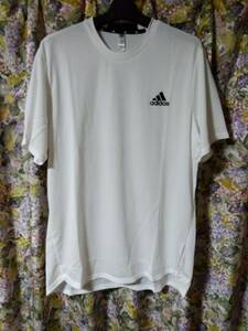 XO/新品/adidas アディダス/メンズ メッシュ地 半袖Tシャツ 薄手 2XL 3L XXL 大きいサイズ エアロレディ ジム トレーニング 春夏用