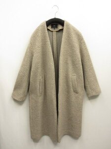 23区★定価￥42900(税込)ウール混　ボアジャージーVネックコート◆サイズ38