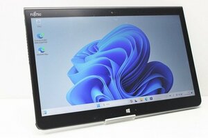 1円スタート タブレットPC Windows11 富士通 Arrows Tab Q736 Core i5 6300U SSD128GB メモリ4GB 13.3インチ カメラ タッチパネル