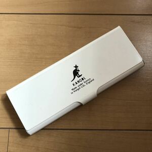 KANGOL カンゴール 筆箱 アルミ製 白 当時物