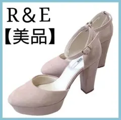 美品 R&E サンダル ハイヒール アンクルストラップ 太ヒール セパレート