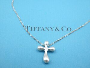 373289【1円スタート】TIFFANY&Co. ティファニー クロス ミニ SV925 エルサペレッティ ネックレス 2.5g 41.5cm