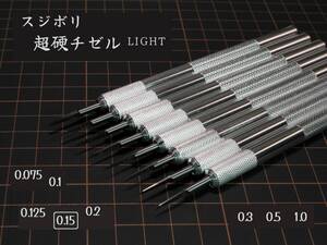 [スジボリ] 超硬チゼル LIGHT 0.15㎜ （単品）　スジボリ 工具