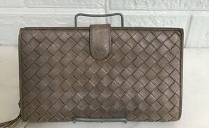 no24320 -G Bottega Veneta ボッテガヴェネタ イタリア製 イントレチャート 本革 レザー 二つ折り 財布 ウォレット ☆