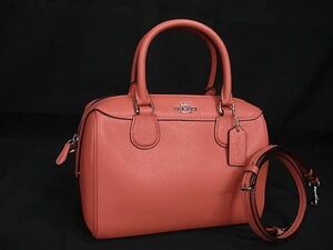 1円■極美品■ COACH コーチ F32202 ベネット ミニ サッチェル レザー 2WAY クロスボディ ショルダー トート ハンドバッグ FA8733