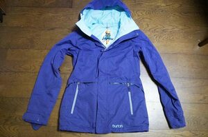 おしゃれな女性用 BURTON バートン スノーボードウエア PROWESS JKT プロウェスジャケット サイズS 紫*REWvolcom686