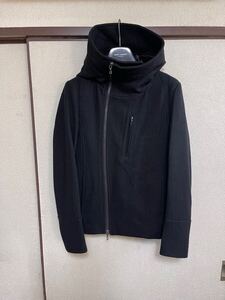 【即決】【良品】 ATTACHMENT アタッチメント MELTON HOODED BLOUSON メントンフーデッドブルゾン ジャケット BLACK ブラック 黒色 