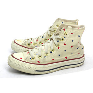 ◇ 【23cm】コンバース/CONVERSE オールスター ALL STAR ハート柄 ハイカットキャンバススニーカー　LADIES/33【中古】