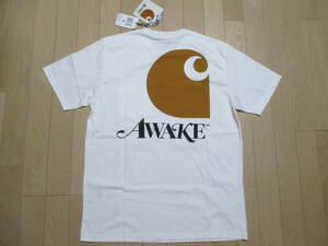 ★新品未使用・限定レア＜Awake NY × Carhartt＞アウェイク ニューヨーク・カーハート コラボＴシャツ（Ｍ・購入価格18,700円）伊勢丹★