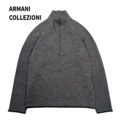 ARMANI COLLEZIONI ハーフジップ ウール ニット ハイネック M