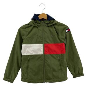 TOMMY HILFIGER トミーヒルフィガー 2way ベスト付き フーディー ジャケット size128/オリーブ