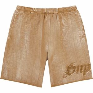 【新品未使用】 21SS 新品 SUPREME シュプリーム BRUSH STROKE SWEATSHORT ショーツ ショートパンツ TAN 即決早い者勝ち