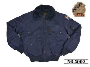 【送料無料 24%OFF】HOUSTON ヒューストン B-15C フライトジャケット 日本製 NO.5002 NAVY_36サイズ(XS)