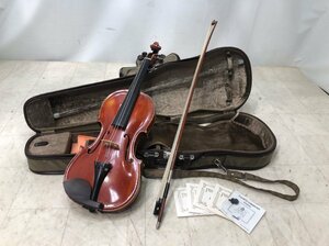 ビンテージ E.Marette Lutherie 4/4サイズ バイオリン PILLOT AINE 弓 1911年製 彫刻 単板 虎目●F071T065