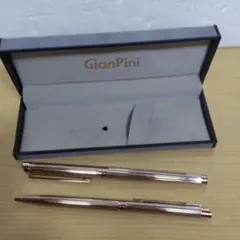 GianPini 希少金属イリジウム 万年筆＆ボールペンセット ピンクゴールド