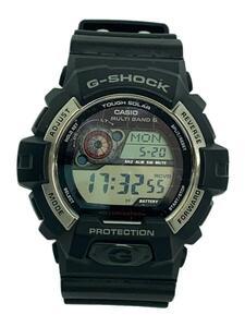 CASIO◆ソーラー腕時計・G-SHOCK/デジタル/ラバー/BLK/BLK/SS