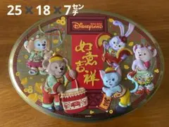香港ディズニー　ダッフィー　お菓子缶　缶のみ