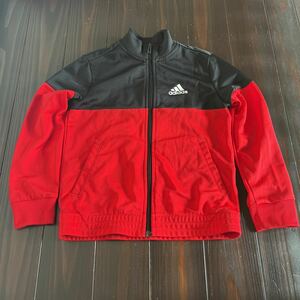 adidas★ジャージ★中古★120★赤★黒★キッズ★子供服★男の子