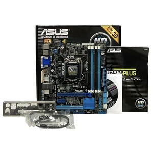 仙4 ASAS B75M-PLUS マザーボード マニュアル DVD 箱付き PCパーツ