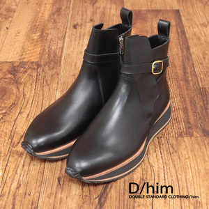 D/him/39(24-24.5cm)/ジョッパーズ ブーツ 上質レザー 無地 ベーシック きれいめ 滑り止め◎ 上品 新品/黒/ブラック/jc278/