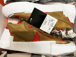 NIKE ナイキ BLAZER LOWブレザー Sacai サカイ BRITISH TAN (9)DD1877 200