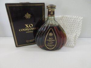 クルボアジェ XO グリーンボトル COURVOISIER 700ml 40% コニャックブランデー 未開栓 古酒 箱,保護紙付き/A42447