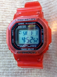 CASIO G-SHOCK タフソーラー 　G-LIDE　GL-200　キャンディレッドスケルトン