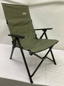 ★◆【USED】Coleman LAY CHAIR OLIVE 2000033808 レイチェア コールマン グリーン キャンプ アウトドア 収納袋欠品140サイズ