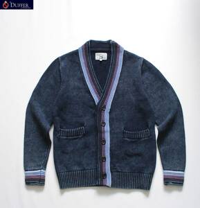 【 The DUFFER of ST.GEORGE ダファーセントオブジョージ 】INDIGO LABEL グラデーション コットンカーディガン M 297360 定価\16,000