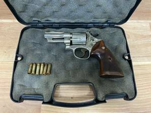 ３０　SMG刻印　CMC　S&W　CAL.357 MAGNUM　357マグナム　木製グリップ　モデルガン　カートリッジ・ケース付き