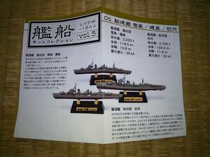 エフトイズ　艦船キットコレクション　1/2000　駆逐艦　雪風/磯風/初月　フルハルバージョン　vol.5　レイテ沖～1944　ATYPE