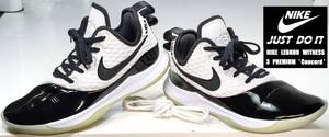 【美品・USED/LEBRONシグネチャー・モデル/ZOOM AIRユニット＆XDRソール/替紐付き】NIKE　LEBRON　WITNESS　Ⅲ　PREMIUM 　サイズ＝25.5cm