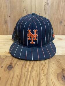 ニューエラ NY METS ニューヨーク　メッツ　New York new-era 黒 オレンジキャップ 59FIFTY 帽子 ベースボールキャップ