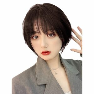 wig 自然 かつら フルウィッグ 女性 レディーズ 人毛100％ 小顔 ボブ 日常 耐熱（ヘアネット ウィッグ 付き） P&Z 