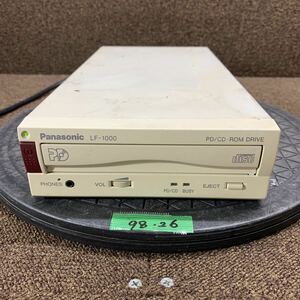 98-26 激安 レトロPC パーツ 外付け PD/CD-ROMドライブ 光ディスク Panasonic LF-1000J SCSI 通電のみ確認 ジャンク