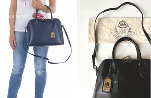 タグ付きLAUREN RALPH LAURENローレンラルフローレン*DOME SATCHEL 2WAYバッグ