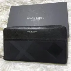 ⭐️美品⭐️ ブラックレーベル　クレストブリッジ　ラウンドファスナー　長財布エンボス