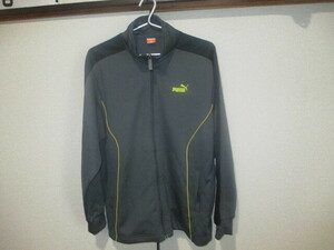 ★M大き目 ■PUMA プーマ　■ジャージジャケット■淡黒系　used